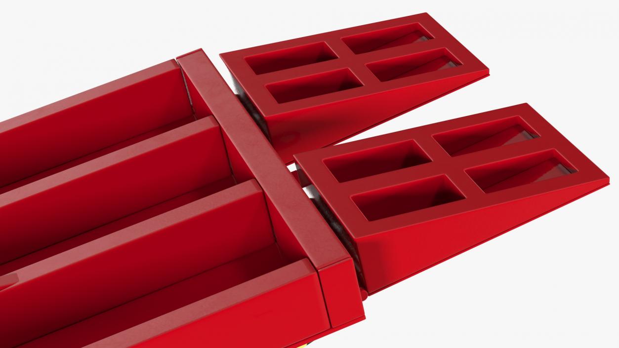 3D Mobile Loading Dock Ramp Red model