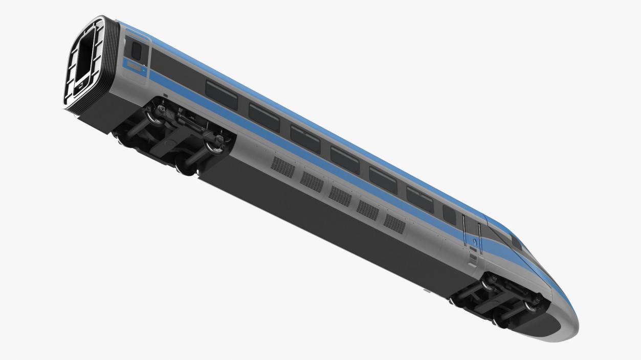 3D model Modern Railway Locomotive Blue