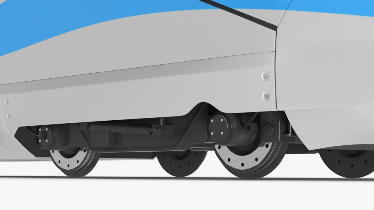 3D model Modern Railway Locomotive Blue