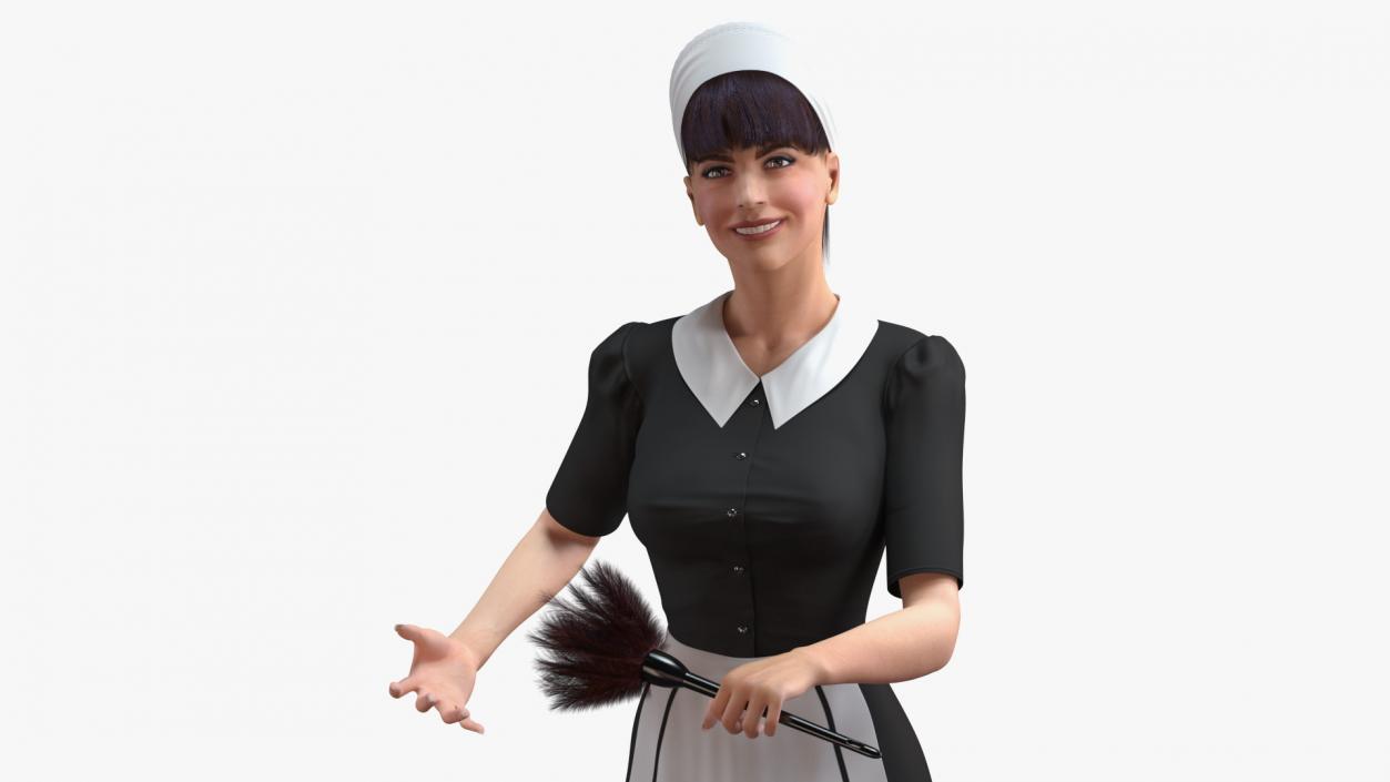 Housekeeping Maid Rigged 3D model