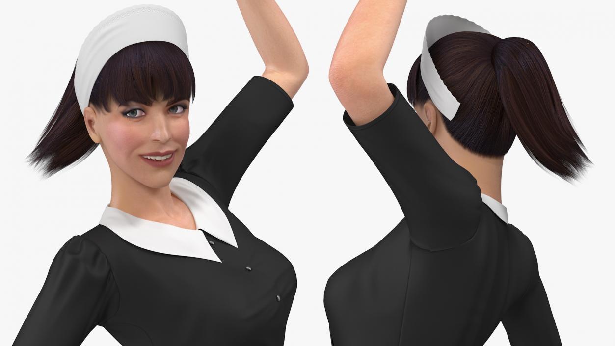 Housekeeping Maid Rigged 3D model