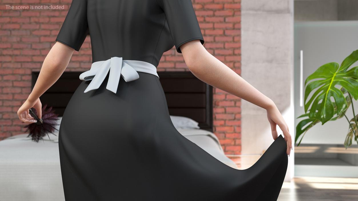 Housekeeping Maid Rigged 3D model