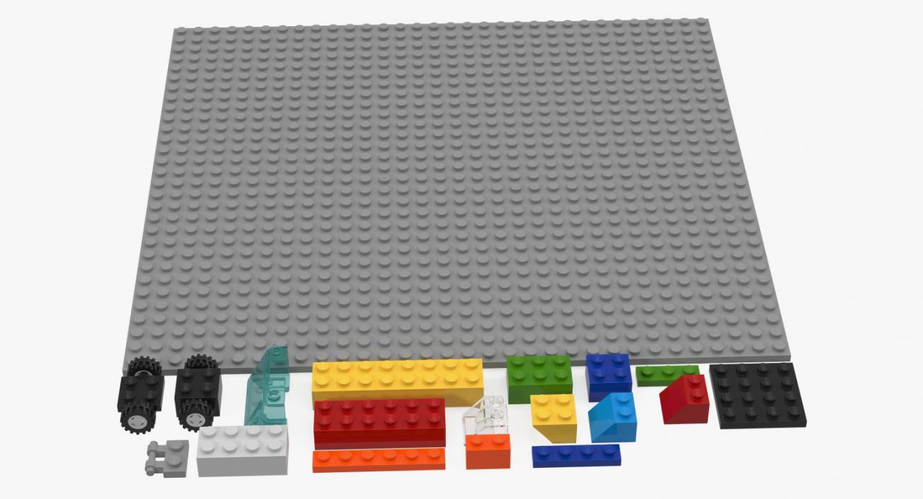 3D Lego Bricks Pieces model