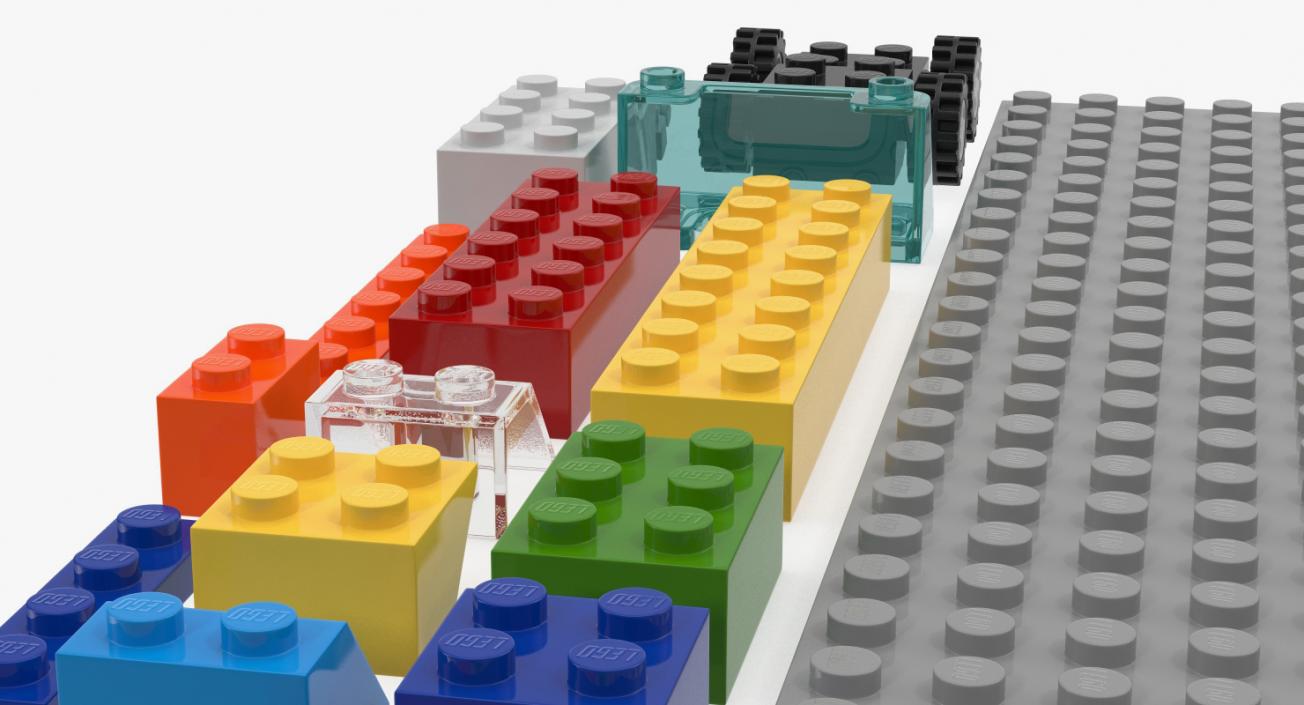 3D Lego Bricks Pieces model