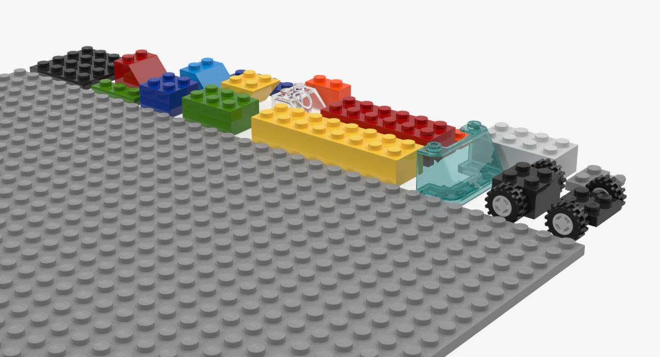 3D Lego Bricks Pieces model