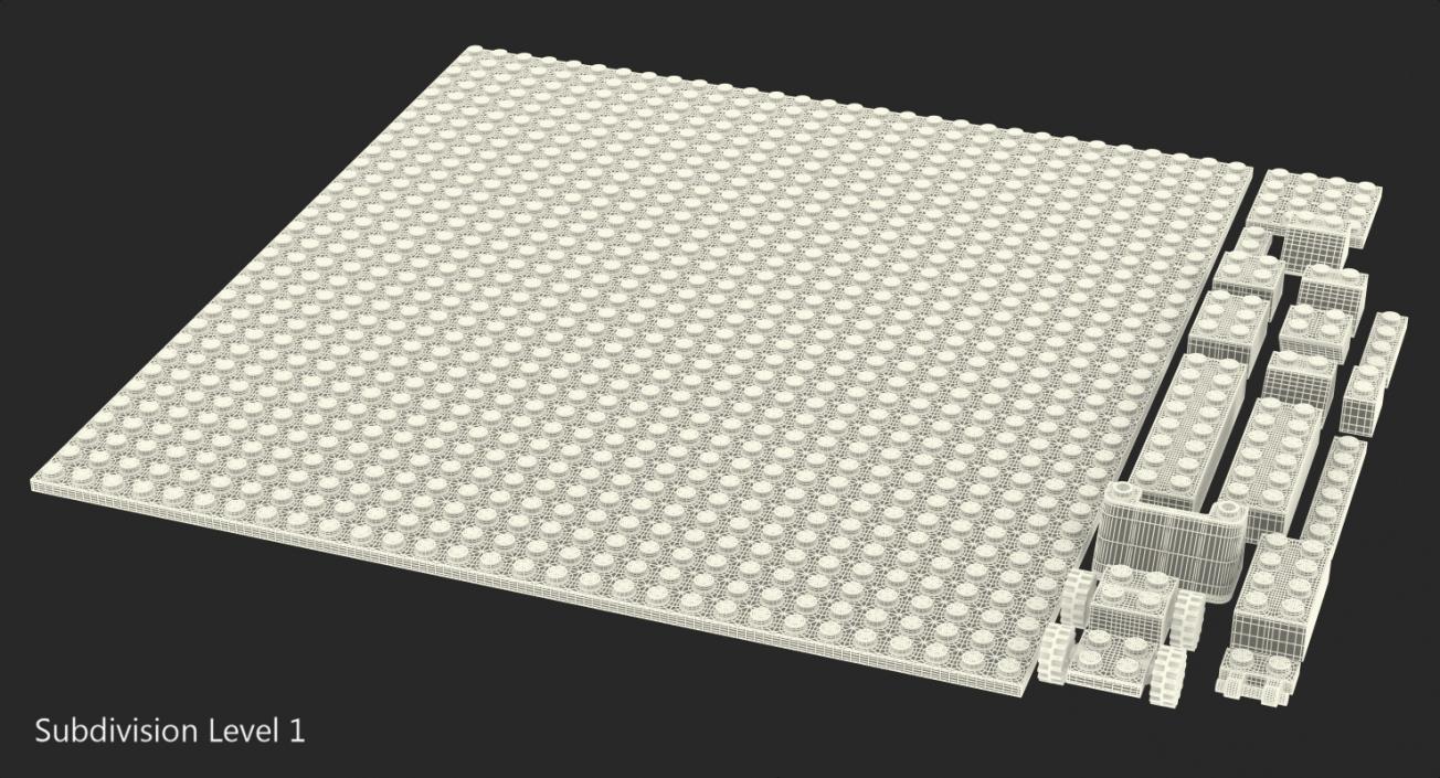 3D Lego Bricks Pieces model