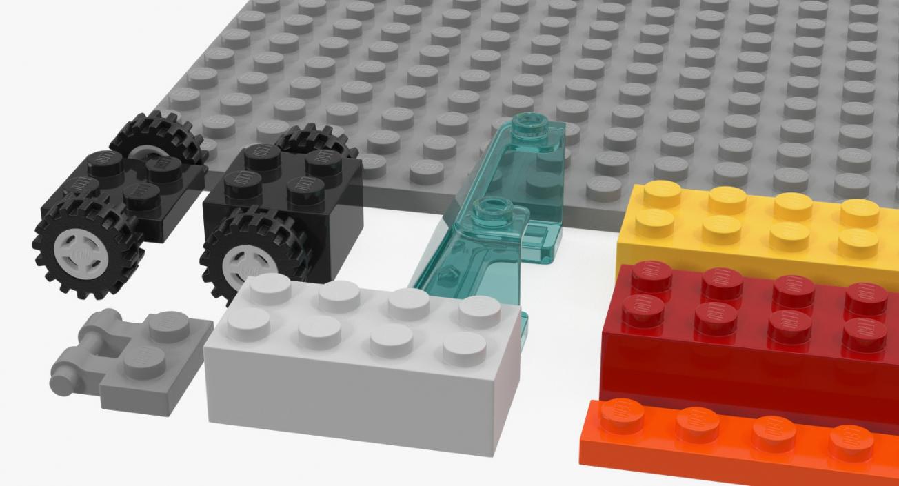 3D Lego Bricks Pieces model