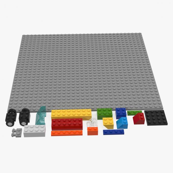 3D Lego Bricks Pieces model