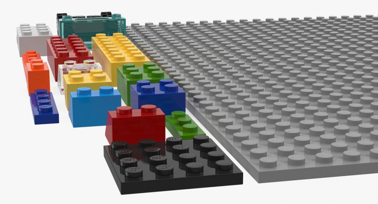 3D Lego Bricks Pieces model