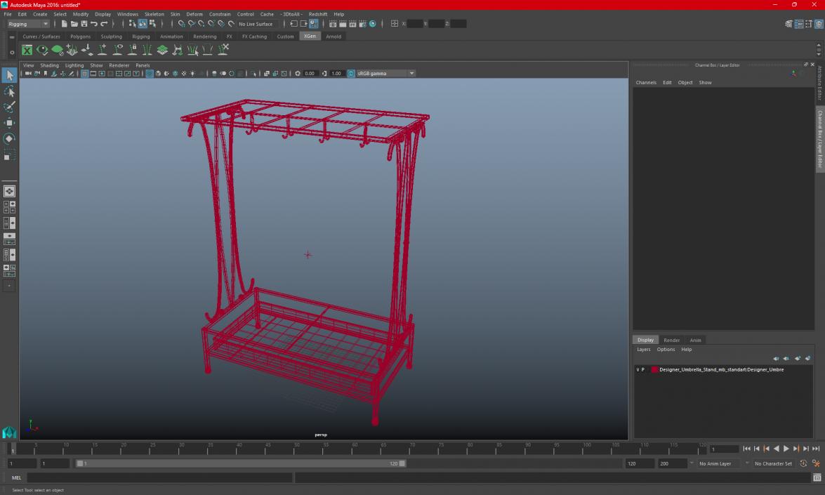 3D Designer Umbrella Stand model