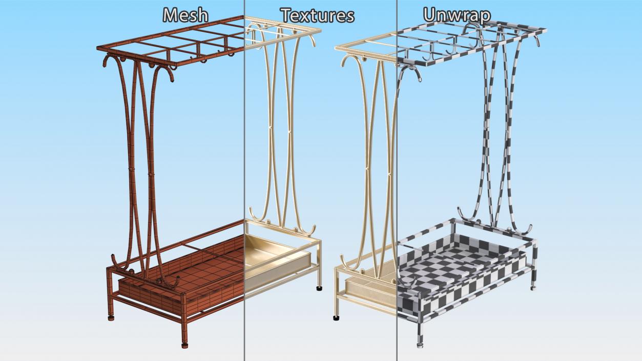 3D Designer Umbrella Stand model