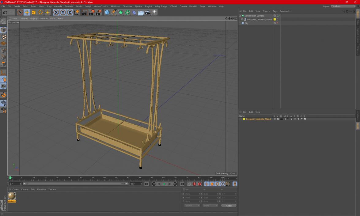 3D Designer Umbrella Stand model