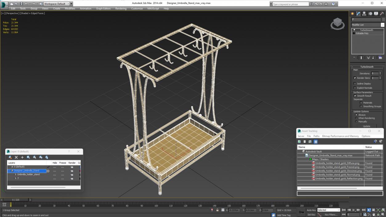 3D Designer Umbrella Stand model