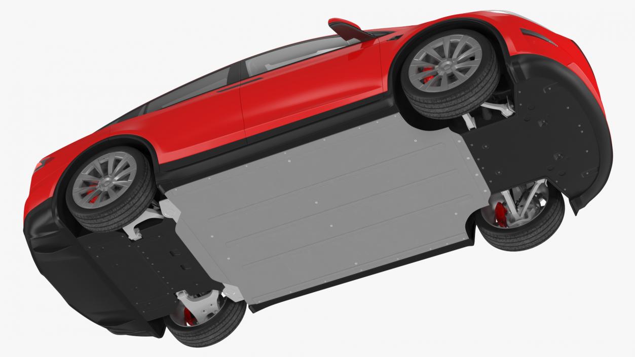 Electric SUV Rigged 3D model