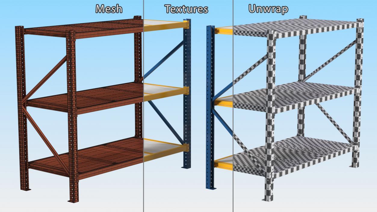 3D model Heavy Duty Warehouse Rack