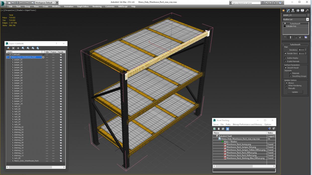 3D model Heavy Duty Warehouse Rack