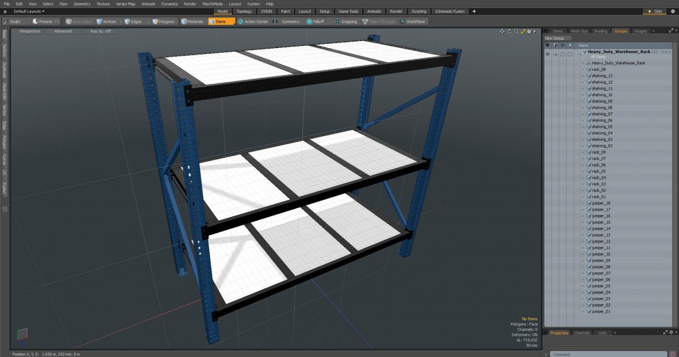 3D model Heavy Duty Warehouse Rack