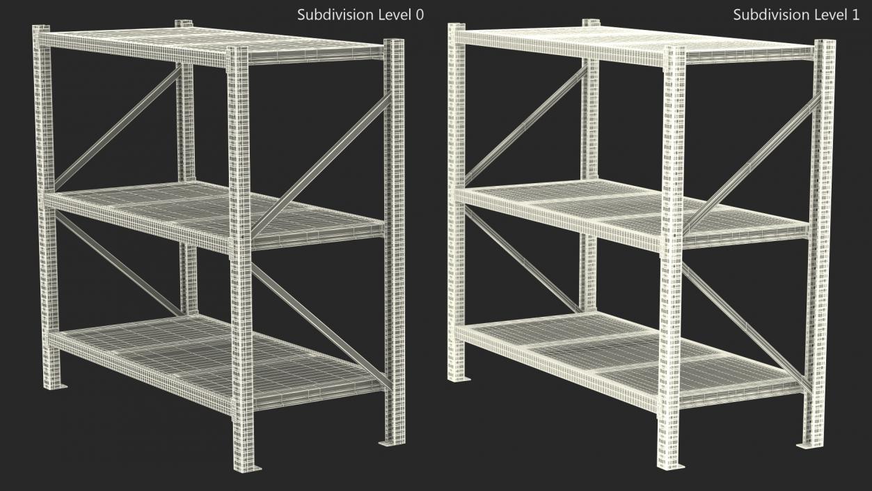 3D model Heavy Duty Warehouse Rack