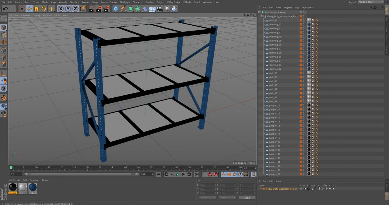 3D model Heavy Duty Warehouse Rack