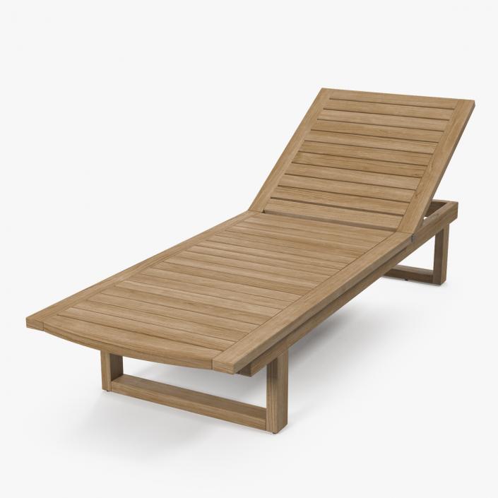 Sun Lounger Brown 3D