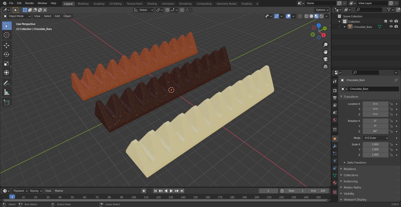 Chocolate Bars 3D model