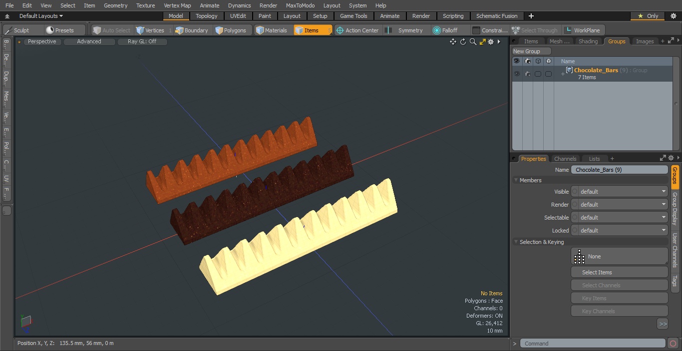 Chocolate Bars 3D model