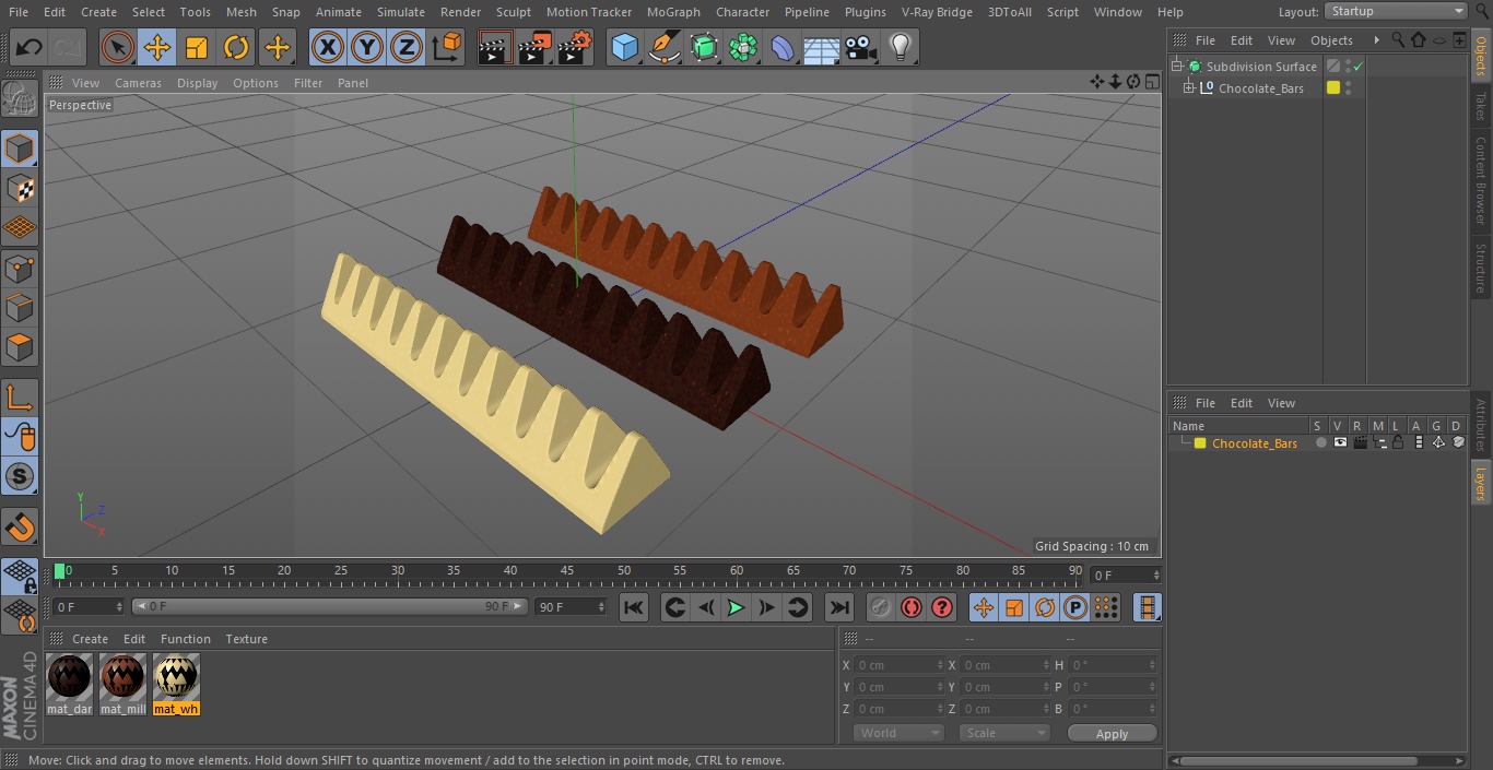 Chocolate Bars 3D model