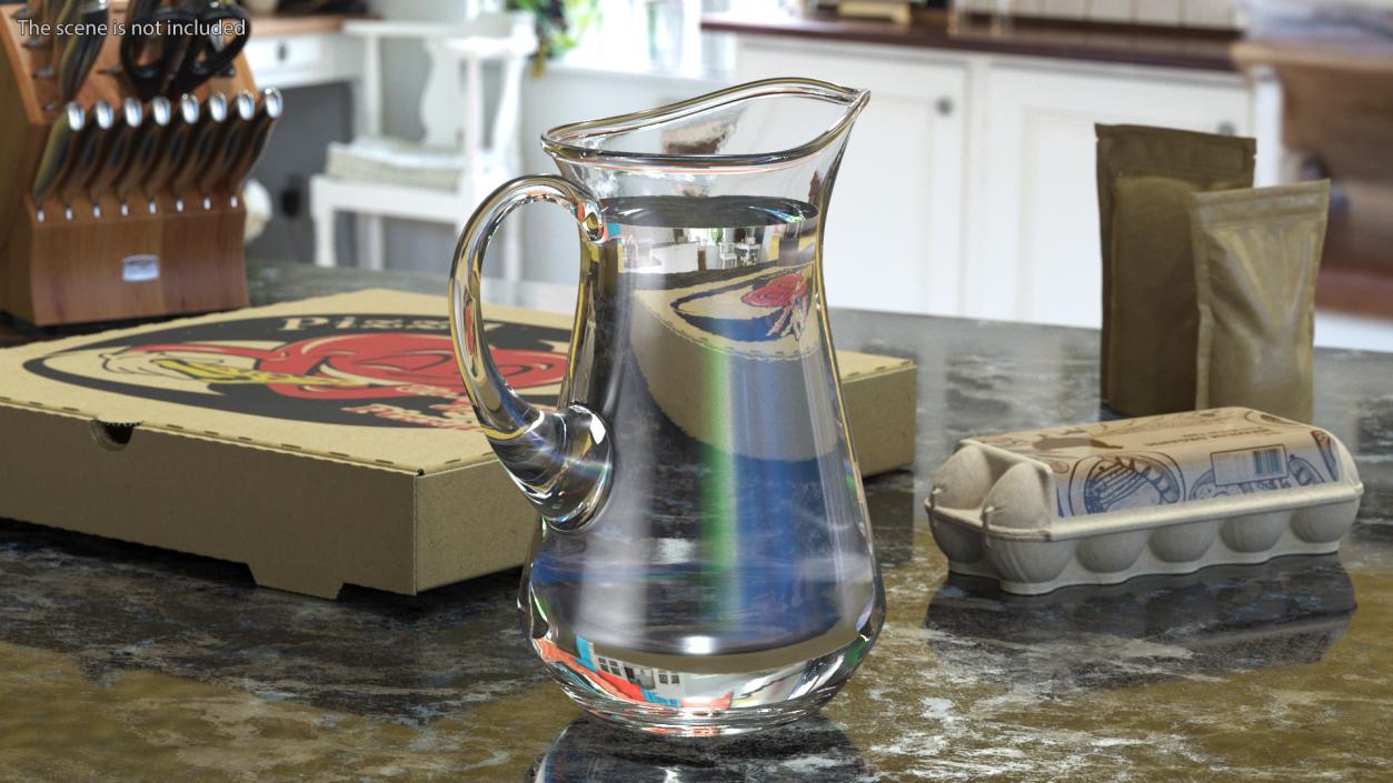 Glass Jugs With Water Collection 3D