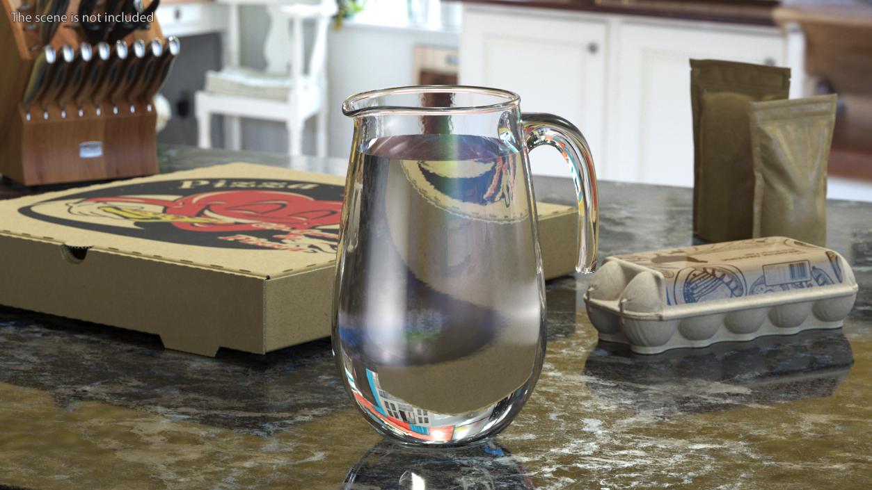 Glass Jugs With Water Collection 3D