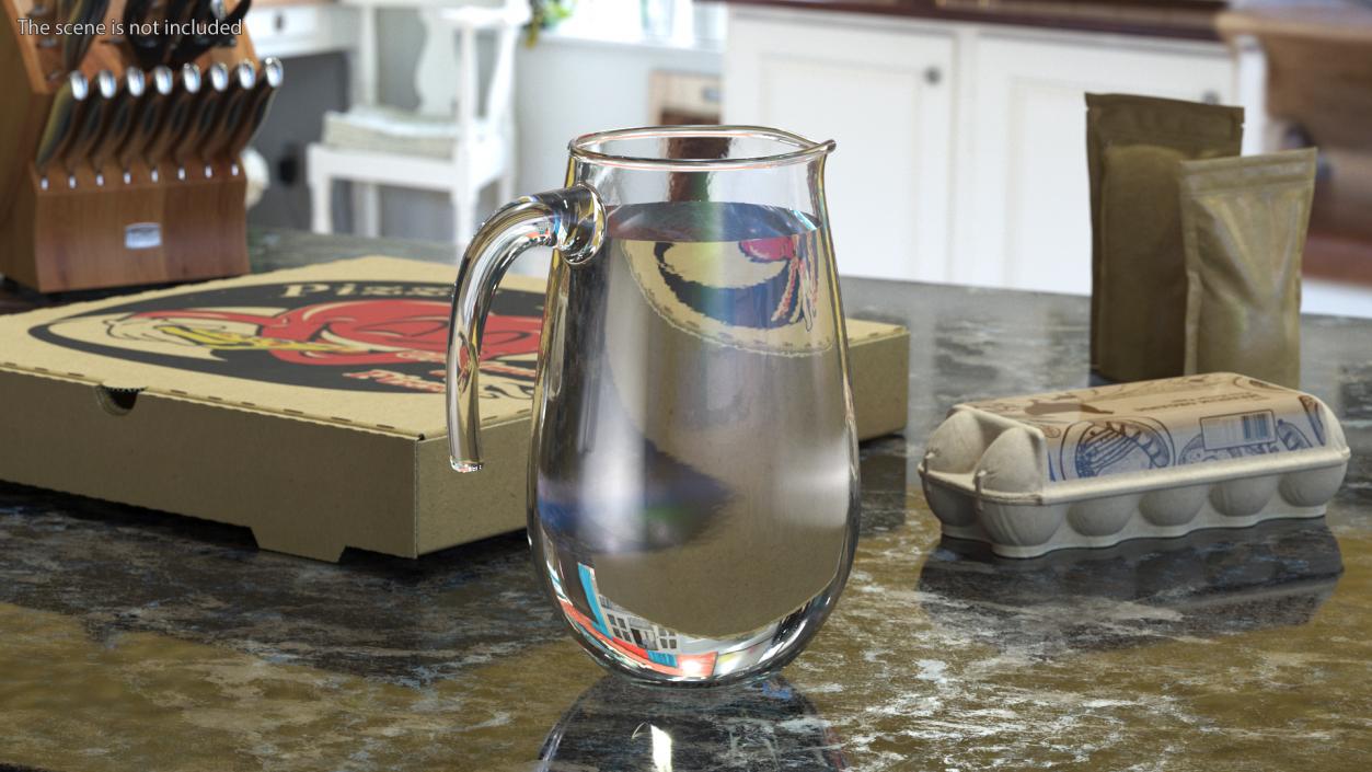 Glass Jugs With Water Collection 3D