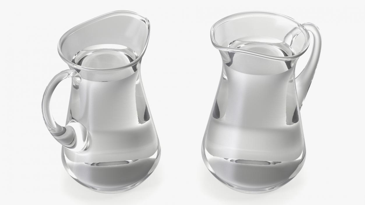 Glass Jugs With Water Collection 3D