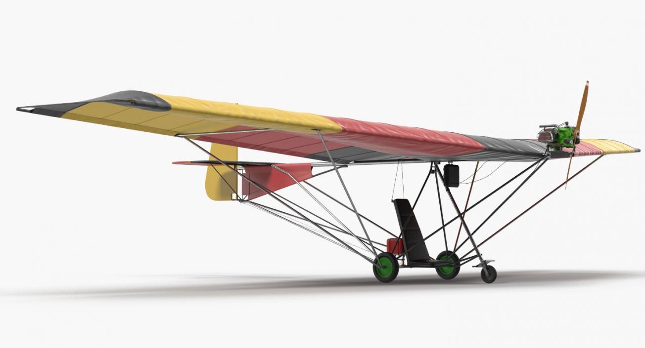 Ultralight Aircraft Chotia Weedhopper Rigged 3D model