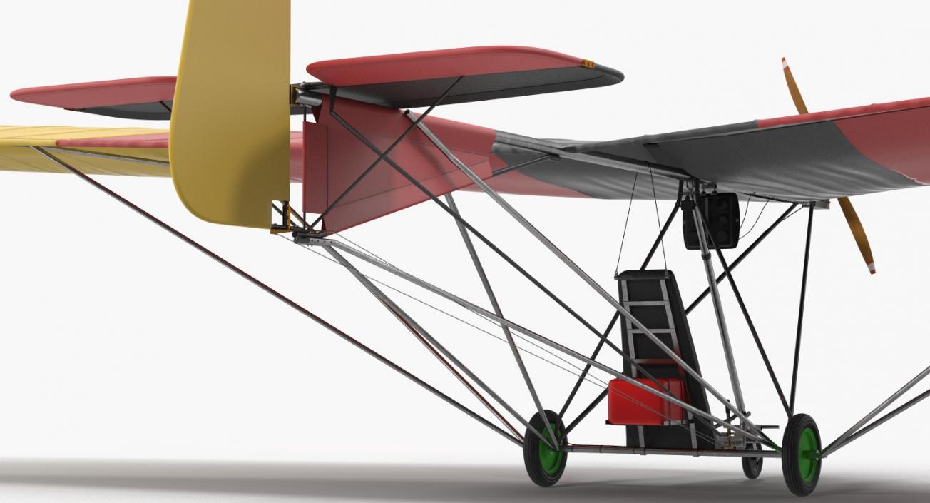 Ultralight Aircraft Chotia Weedhopper Rigged 3D model