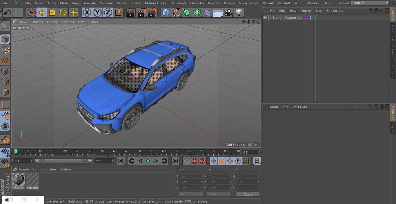 Station Wagon Car 3D