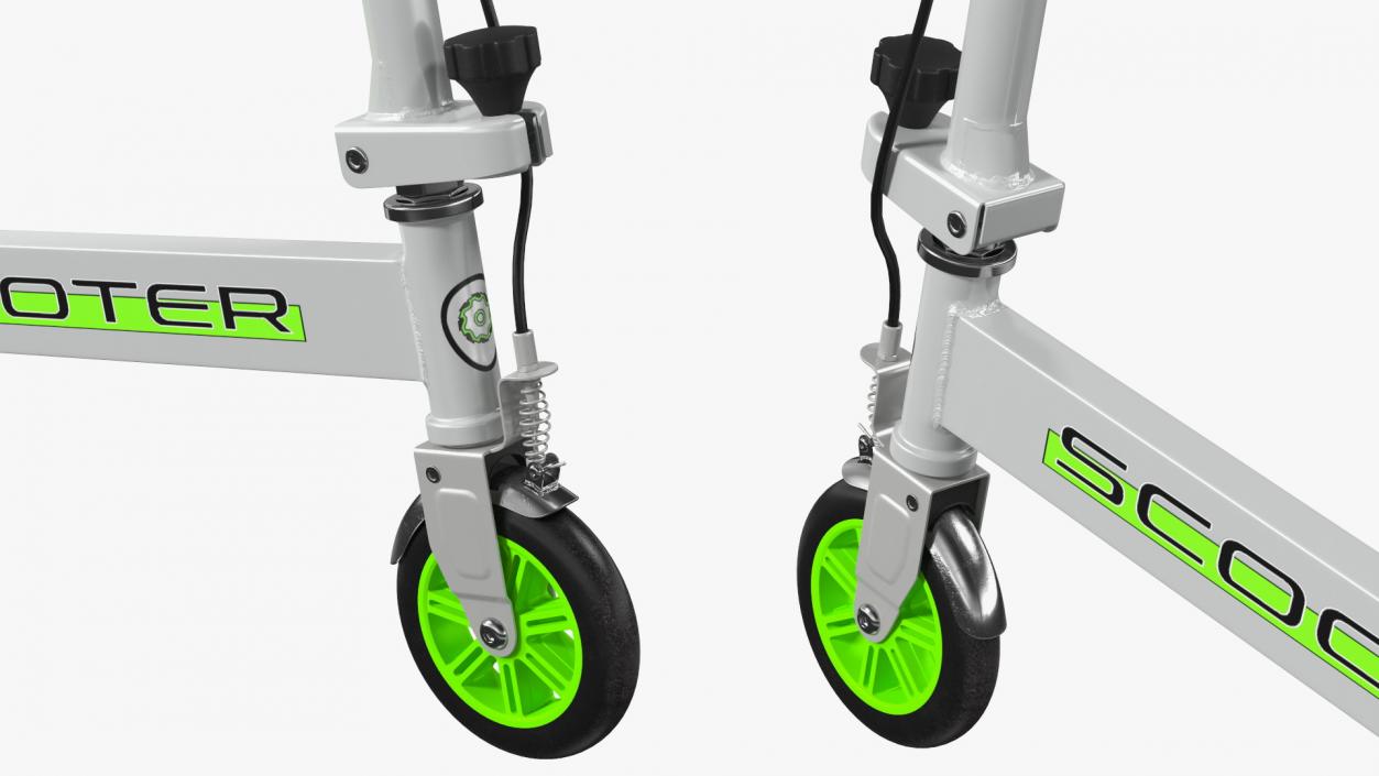 3D PowerWing Scooter Gray Green model