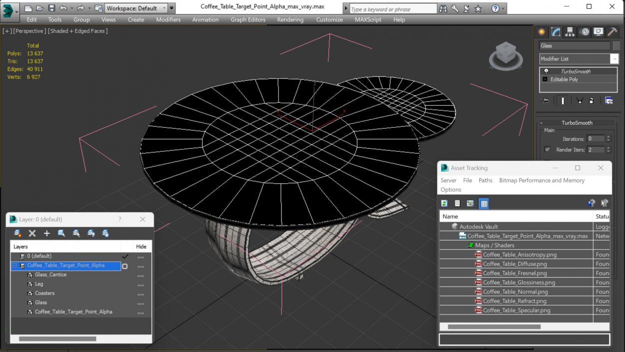 3D Coffee Table Target Point Alpha