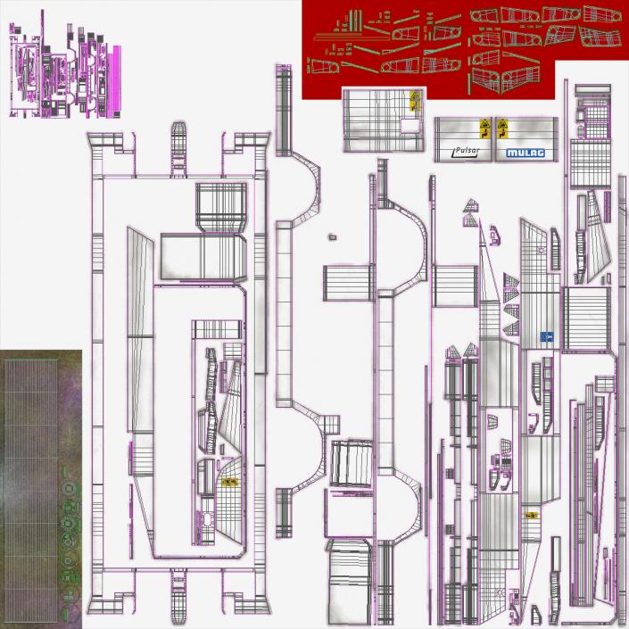 Airport Container Pallet Transporter Pulsar 7 Rigged 3D