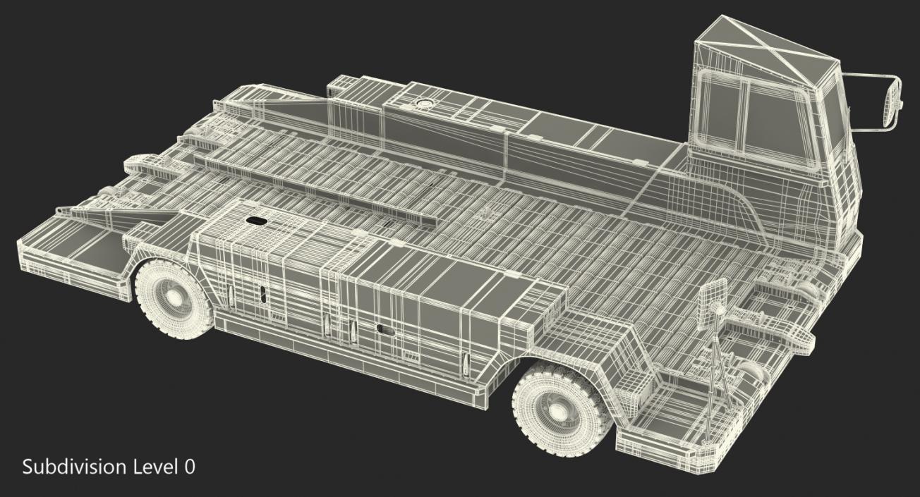 Airport Container Pallet Transporter Pulsar 7 Rigged 3D