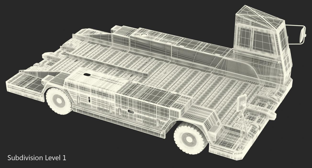 Airport Container Pallet Transporter Pulsar 7 Rigged 3D