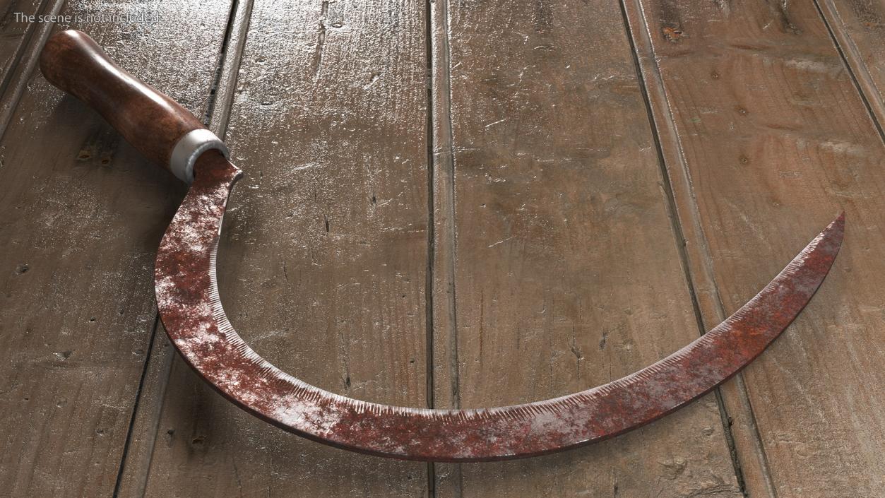 Sickle Rusty 3D