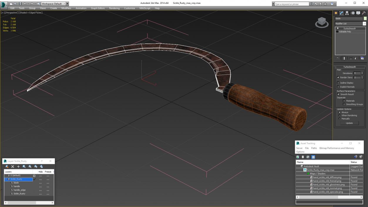 Sickle Rusty 3D