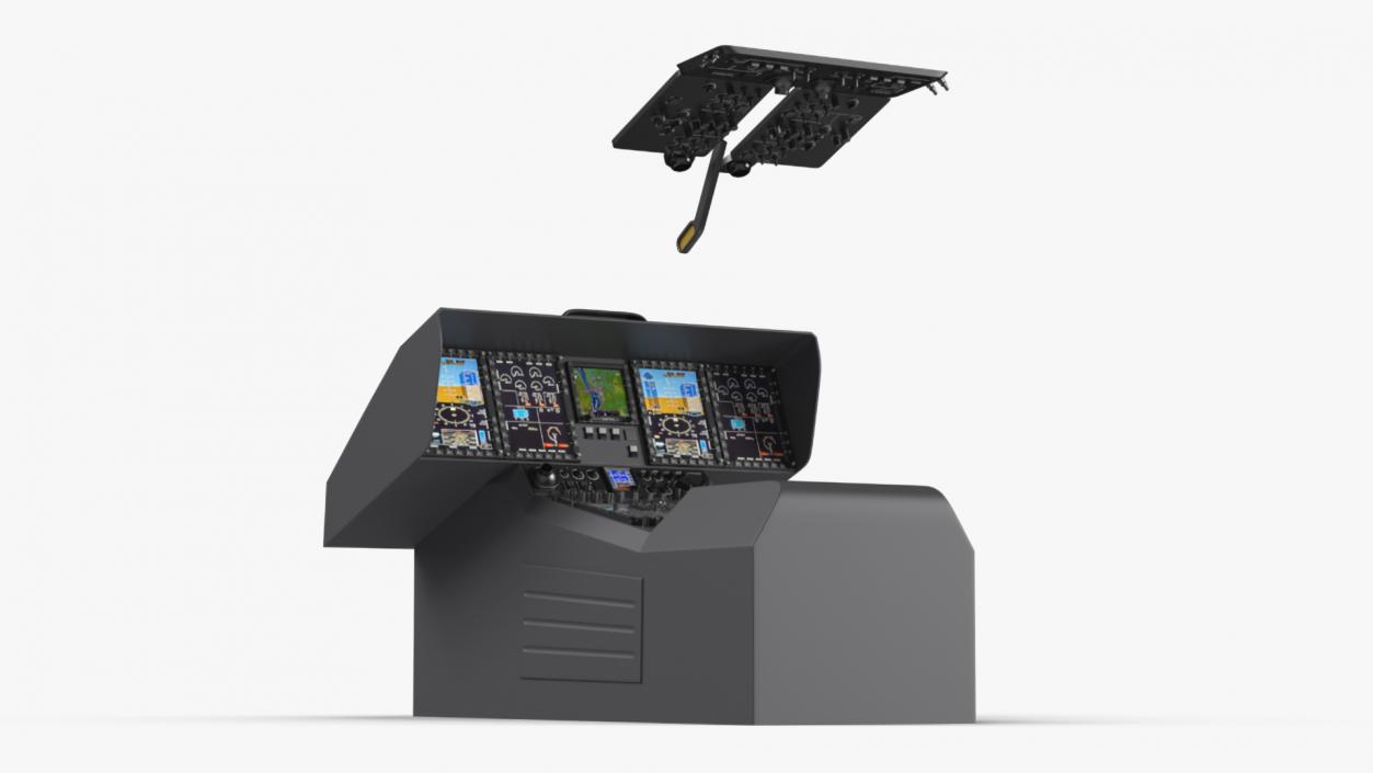 3D Private Helicopter Control Panels model