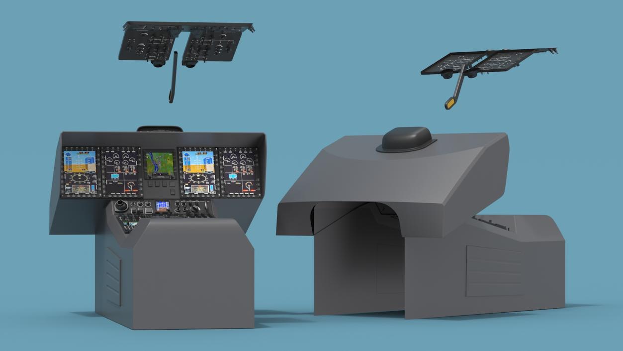 3D Private Helicopter Control Panels model