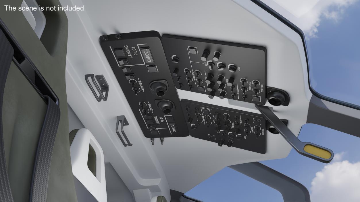 3D Private Helicopter Control Panels model