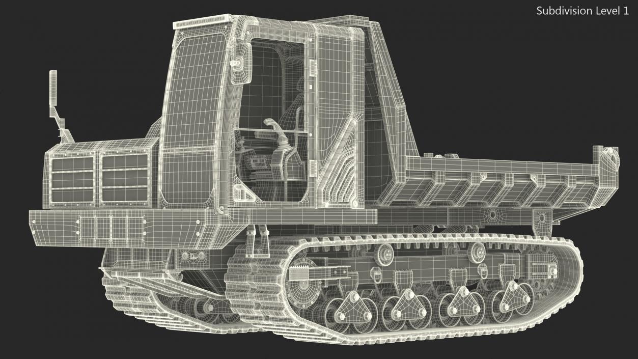 3D Tracked Dumper Morooka Dirty model