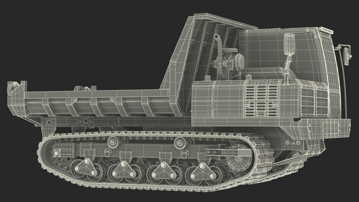 3D Tracked Dumper Morooka Dirty model