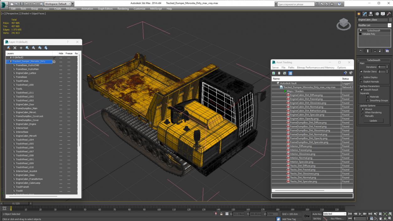 3D Tracked Dumper Morooka Dirty model