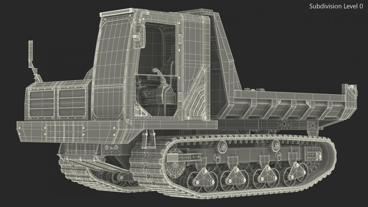 3D Tracked Dumper Morooka Dirty model