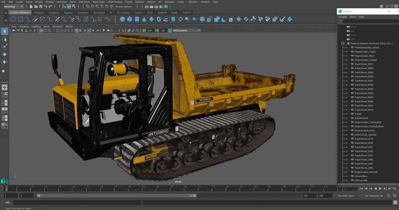 3D Tracked Dumper Morooka Dirty model