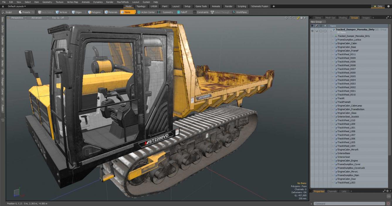 3D Tracked Dumper Morooka Dirty model